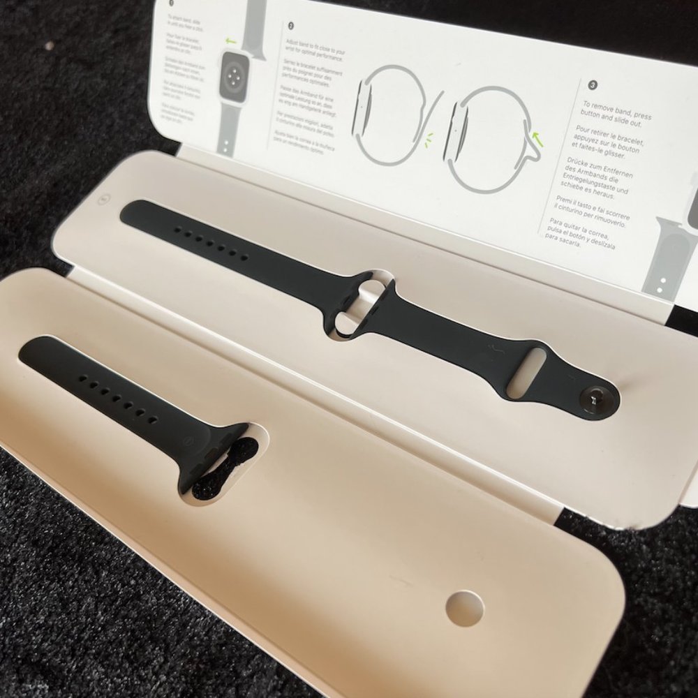 Apple Watch Sports Band | Black | Fits 38mm, 40mm, and 41mm Apple Watch